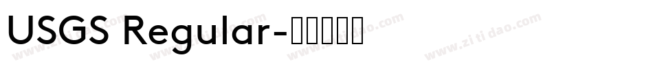 USGS Regular字体转换